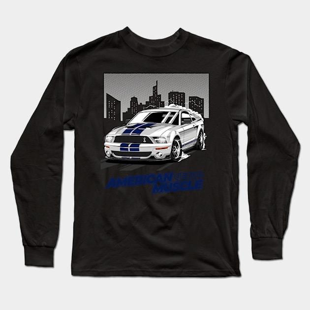 Shelby Cobra GT 500 White Long Sleeve T-Shirt by aredie19